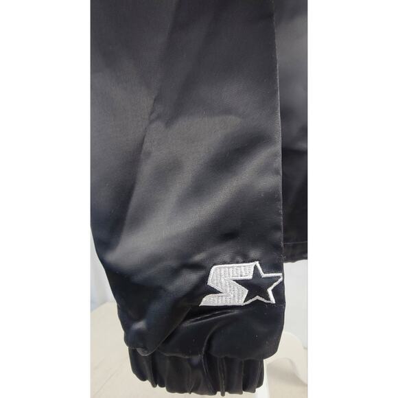 Starter Black Label NY Yankees Jacket Women's M Animal Print Logo Black Satin - Picture 3 of 12